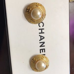 Authentic Chanel Clip On Earrings